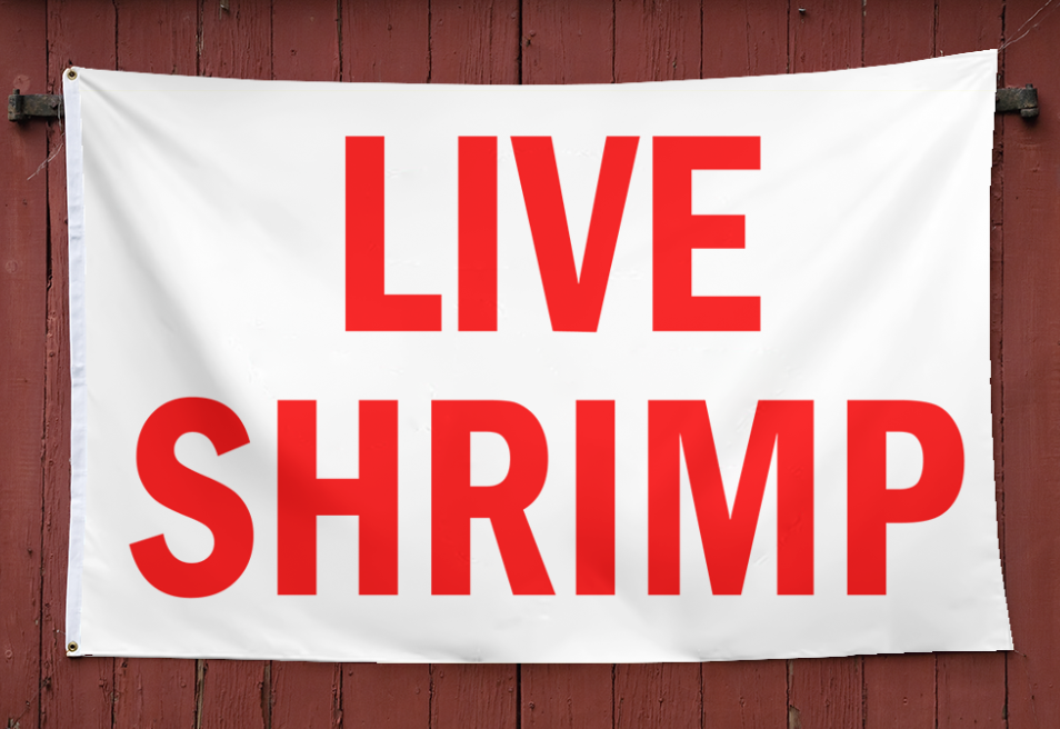 Live Shrimp 3' x 5' Polyester Flag