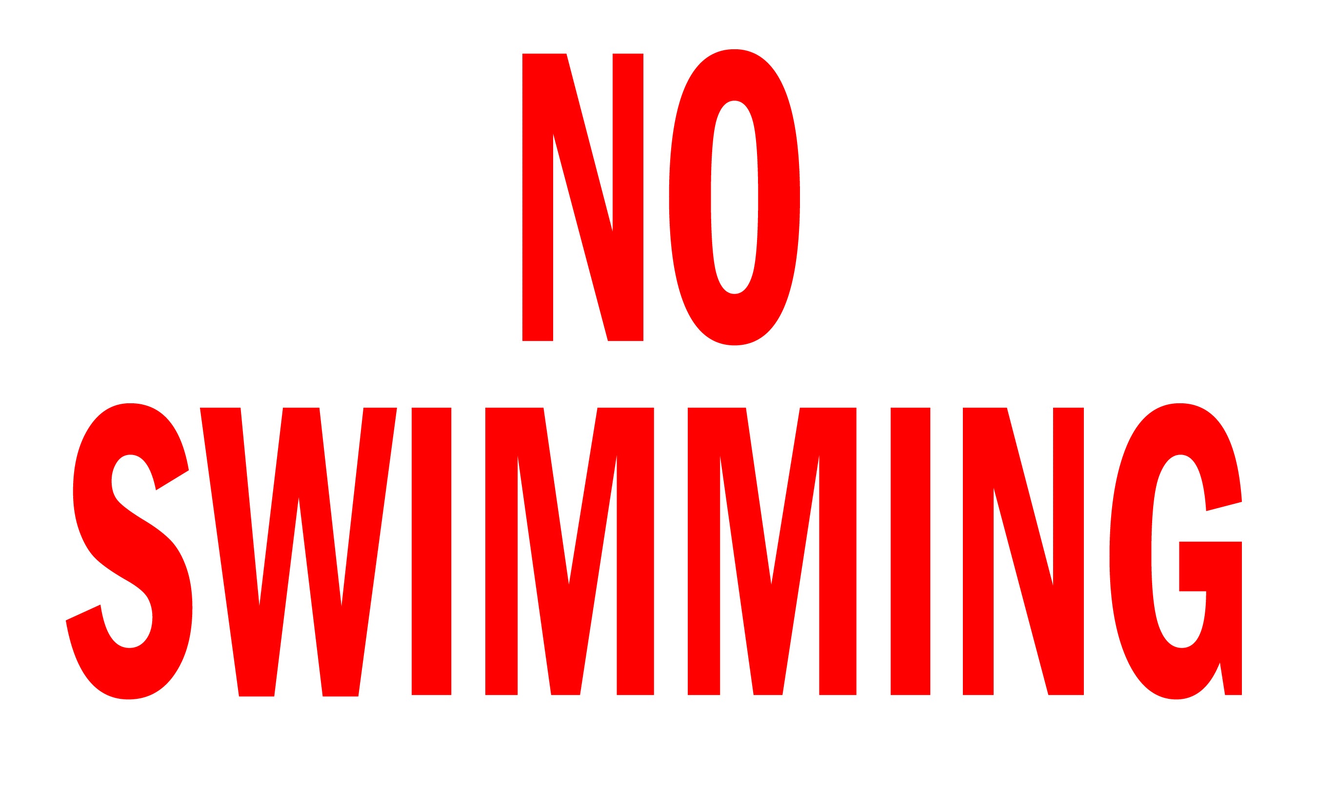 No Swimming 3' x 5' Polyester Flag