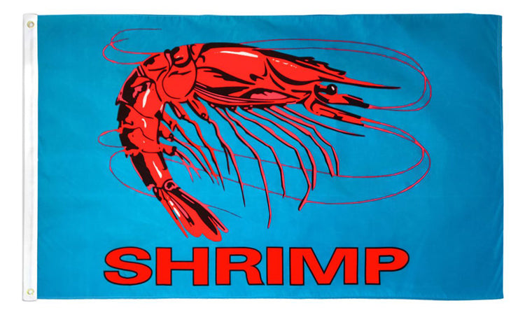 Blue Shrimp 3' x 5' Polyester Flag