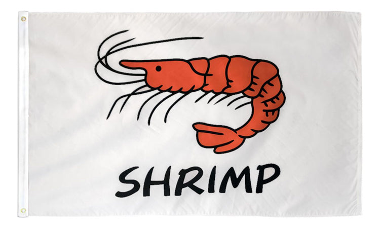 White Shrimp 3' x 5' Polyester Flag